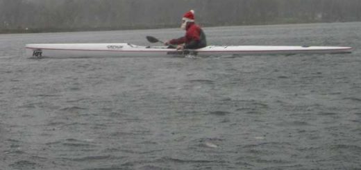 Paddling Santa