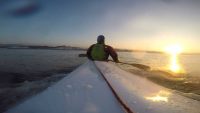 Sunrise with waves ahead of me