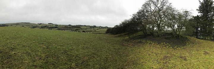 Offa's Dyke topped with trees