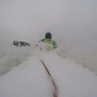 Playing in the waves