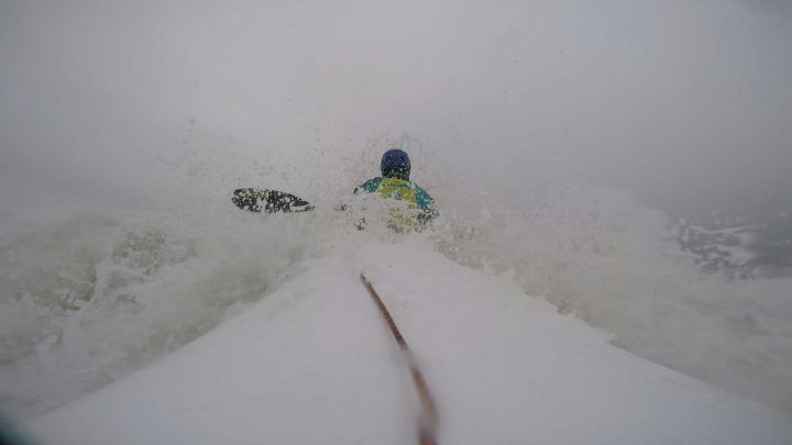 Playing in the waves