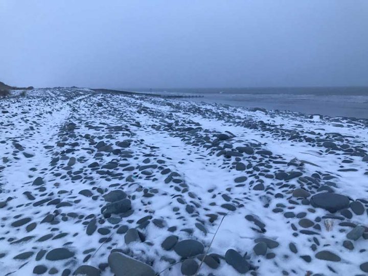 Snow on the beach