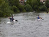 Bryce and Nigel heading out on the Kayak