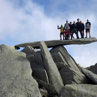 Group Photo on the Cantilever Stone