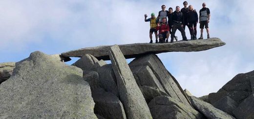 Group Photo on the Cantilever Stone