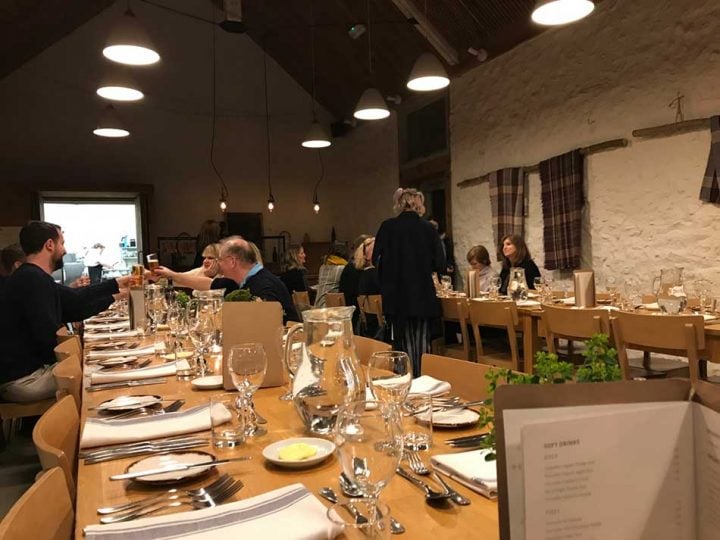 Banquet Tables in the River Cottage Threshing Barn