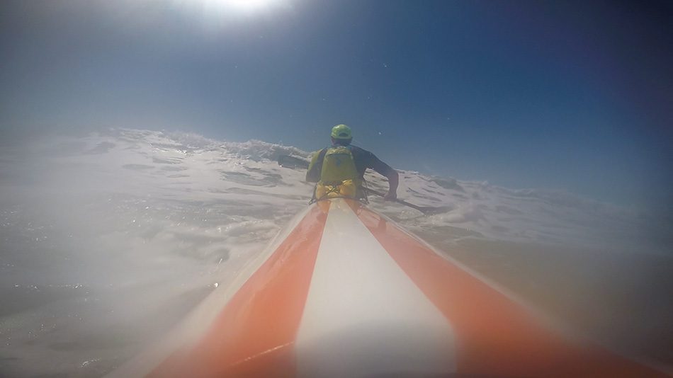 Into the waves