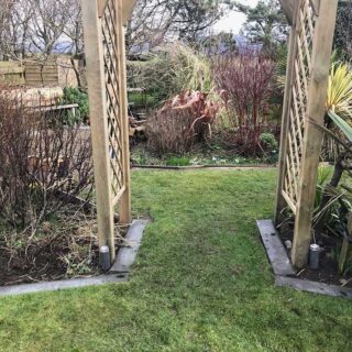 Edging Under Pergola