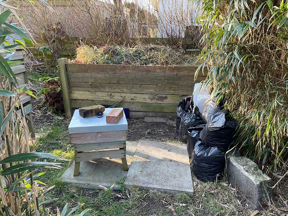 Compost Bin at the back of the Apiary