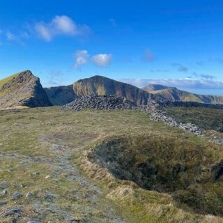 Our ridgline and summits for the day