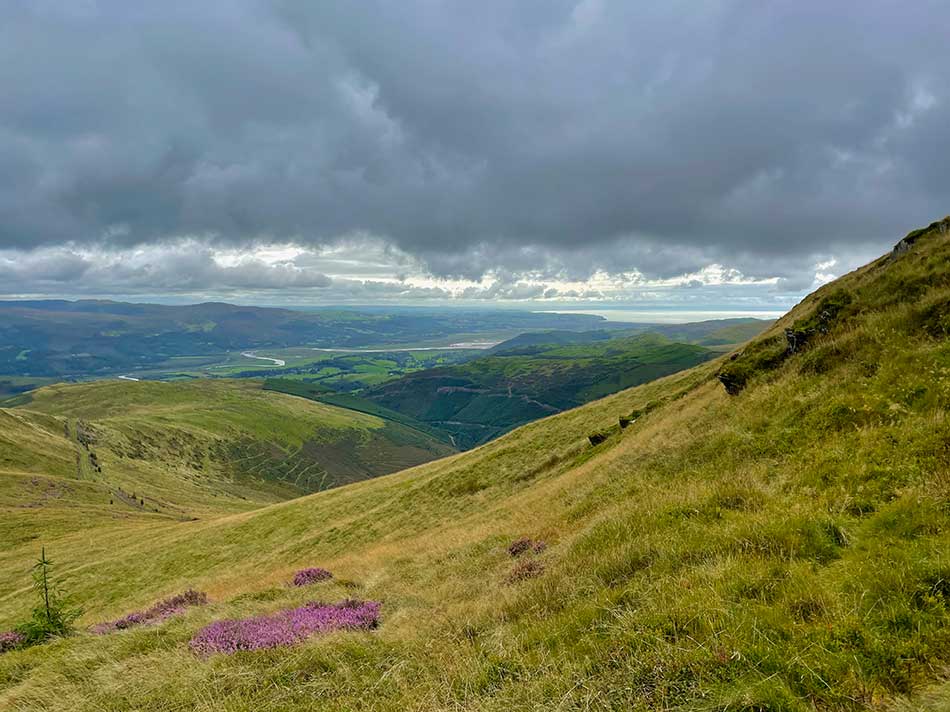 Looking down into the Dyfi Valley