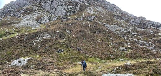 Mike at the bottom of Pen yr Ole Wen