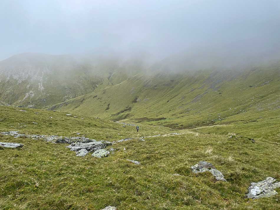 Mike Slogging up the Hill