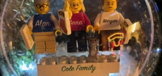 Alan, Anna and Morgan Lego Bauble