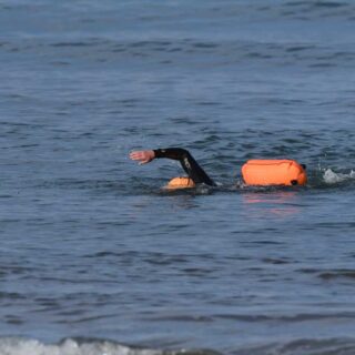 Swimming at Ynyslas