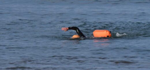 Swimming at Ynyslas